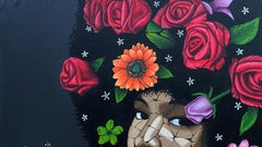Ecstasy 2 -21st Century, Contemporary, Figurative Portrait, Floral Women, Modern