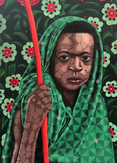 Abrazo (Naturaleza) -Siglo XXI, Contemporáneo, Retrato Figurativo, África, Mujer