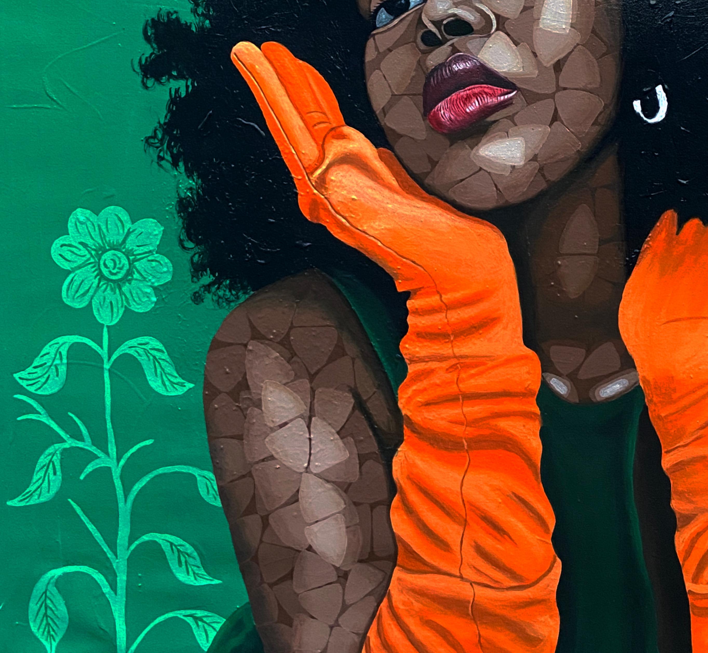 Esta obra de arte está inspirada en uno de los muchos problemas de la sociedad tradicional africana yoruba, en la que sigo creciendo como hijo de la tierra. Mientras crecía, y hasta ahora, la sociedad nos daba consejos mediocres a los niños de clase