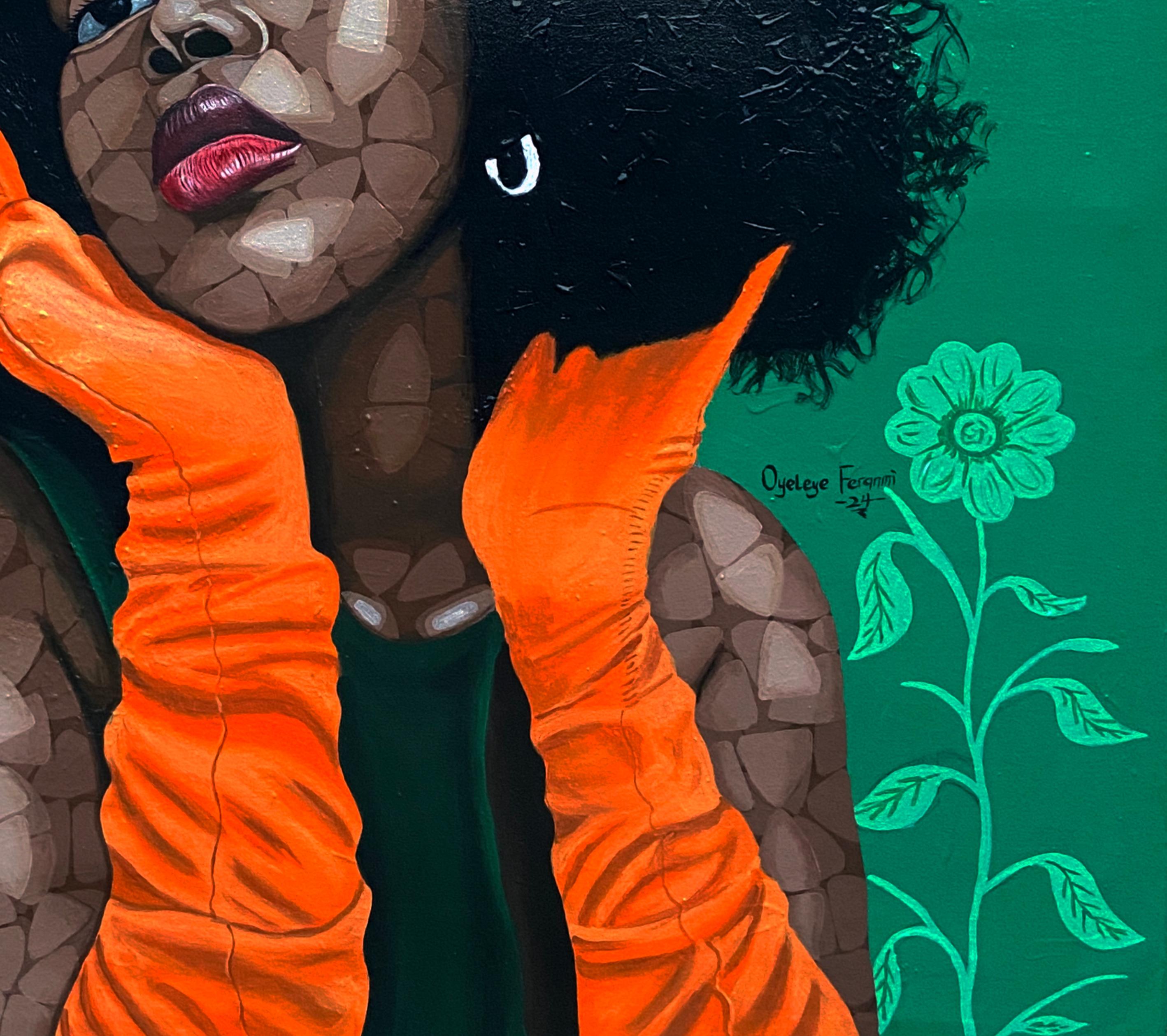 Expectativa 1 - Siglo XXI, Contemporáneo, Retrato Figurativo, Mujeres Africanas en venta 1