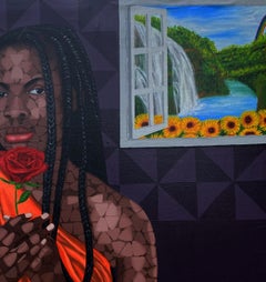 Give It To Me - 21st Century, Contemporary, Figurative, Floral, Africa, Women