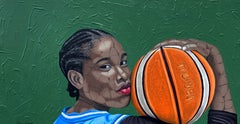 Hobby - 21st Century, Contemporary, Figurative Portrait, Basketball, Women Sport