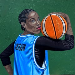 Afición - Siglo XXI, Contemporáneo, Retrato Figurativo, Baloncesto, Deporte Femenino