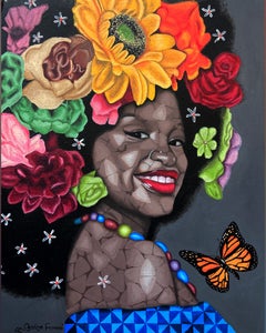 Season of Joy - 21st Century, Contemporary, Figurative, Portrait, Women, Floral