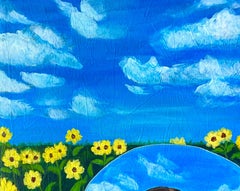 Mi Reflexión - Siglo XXI, Contemporáneo, Figurativo, Floral, Mujer, África