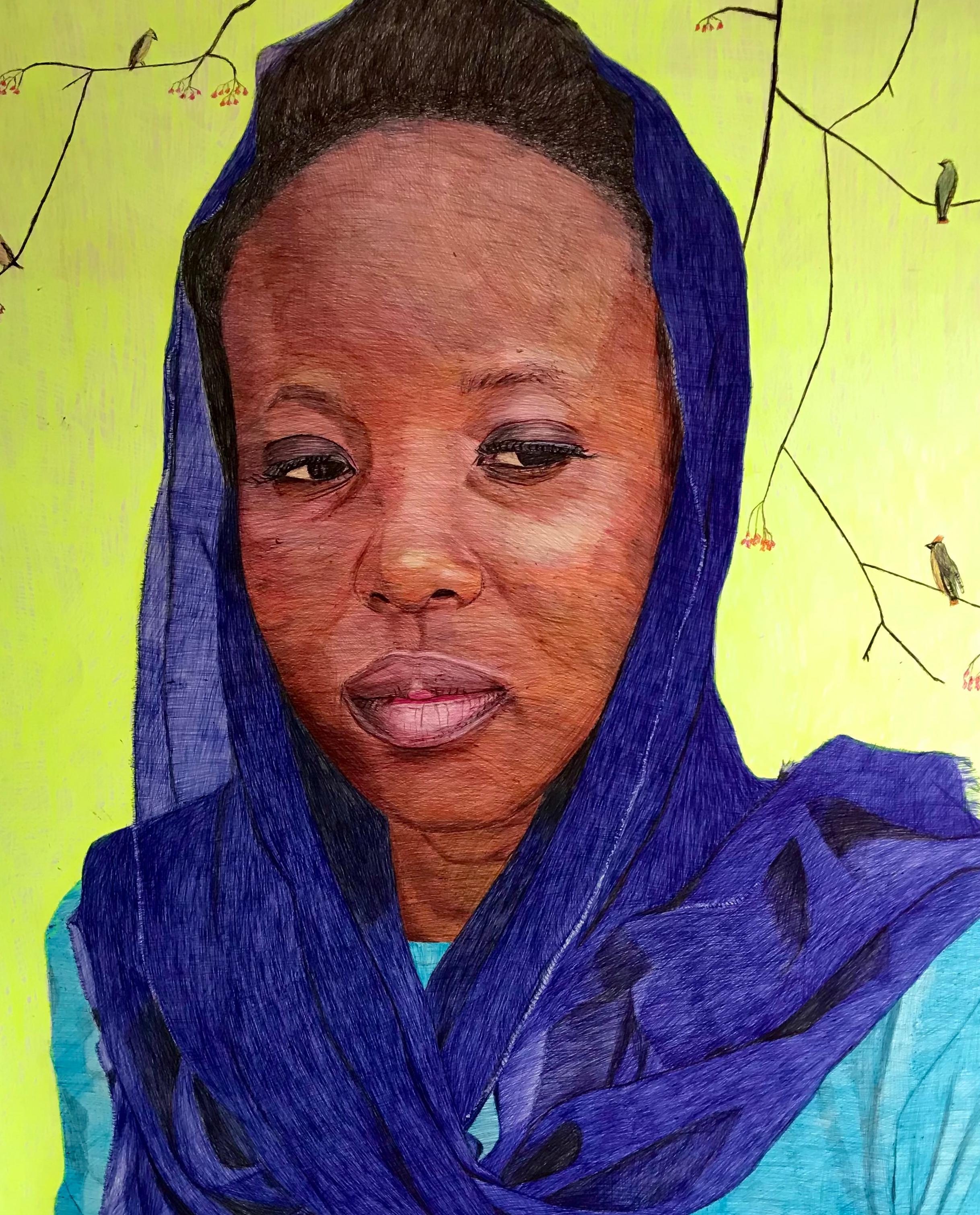 La primavera della speranza - Portrait Painting Viola di Oyewumi Oyindamola