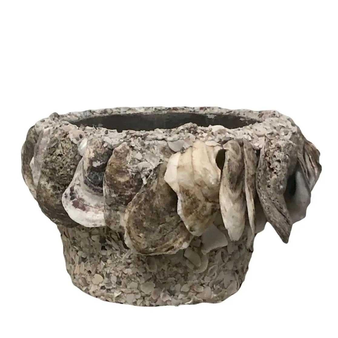 North American Oyster and Seashell Flowerpots , Pair For Sale
