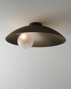 Elegante handgefertigte deckenlampe aus gebürsteter bronze Oyster von Carla Baz