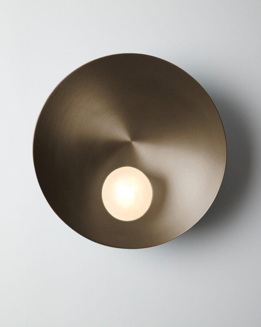 Oyster Brushed Bronze Ceiling Wall Mounted Lamp by Carla Baz
Dimensions: D 15 x W 40 x H 40 cm.
Materials: Brushed bronze.
Weight: 3,5 kg.

Available in verdigris metal, brushed brass, copper or bronze finishes. Available in different color options.