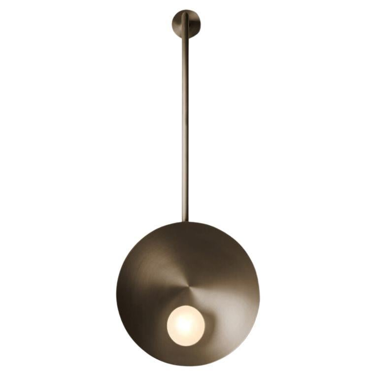Oyster Brushed Bronze Wall Mounted Lamp With Rod by Carla Baz