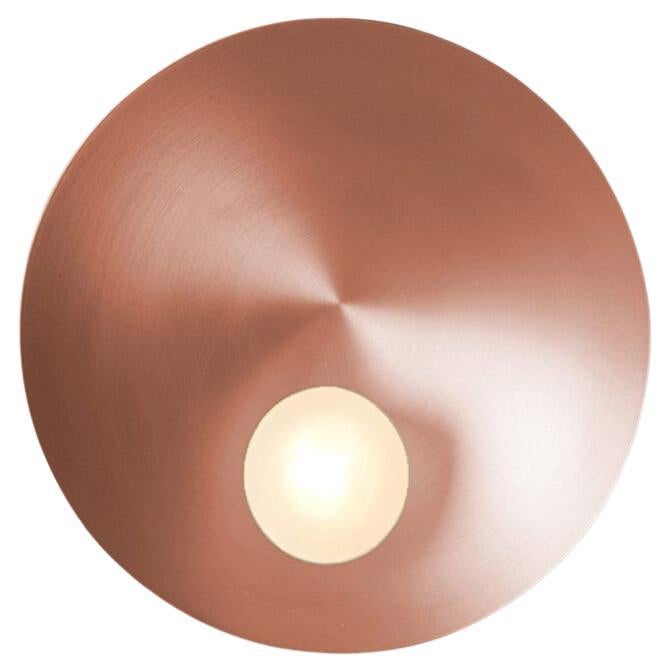Oyster Brushed Copper Ceiling Wall Mounted Lamp by Carla Baz For Sale