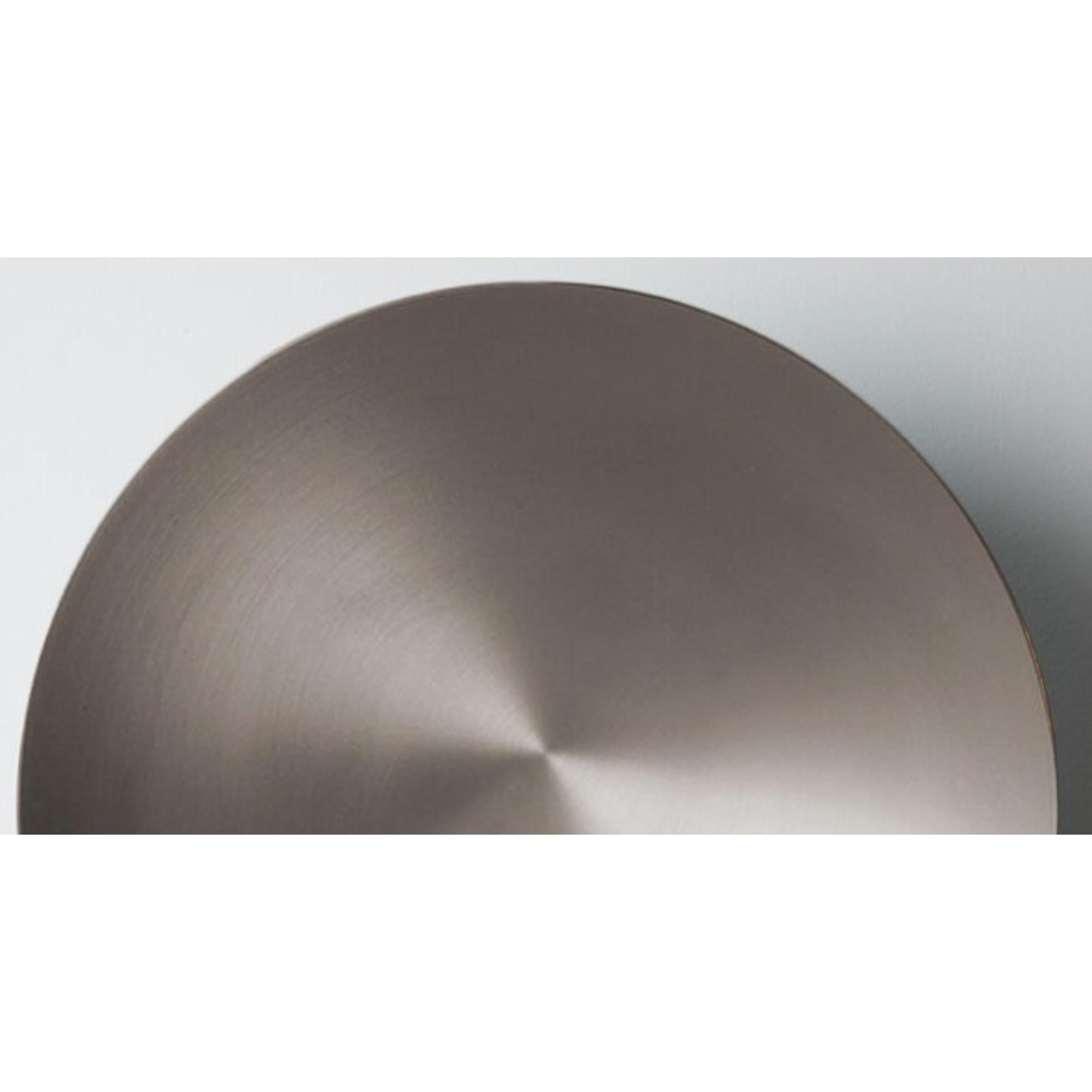 Lebanese Oyster Brushed Stainless Steel Ceiling Wall Mounted Lamp by Carla Baz For Sale