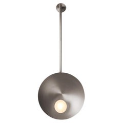 Oyster Brushed Stainless Steel Wall Mounted Lamp With Rod by Carla Baz