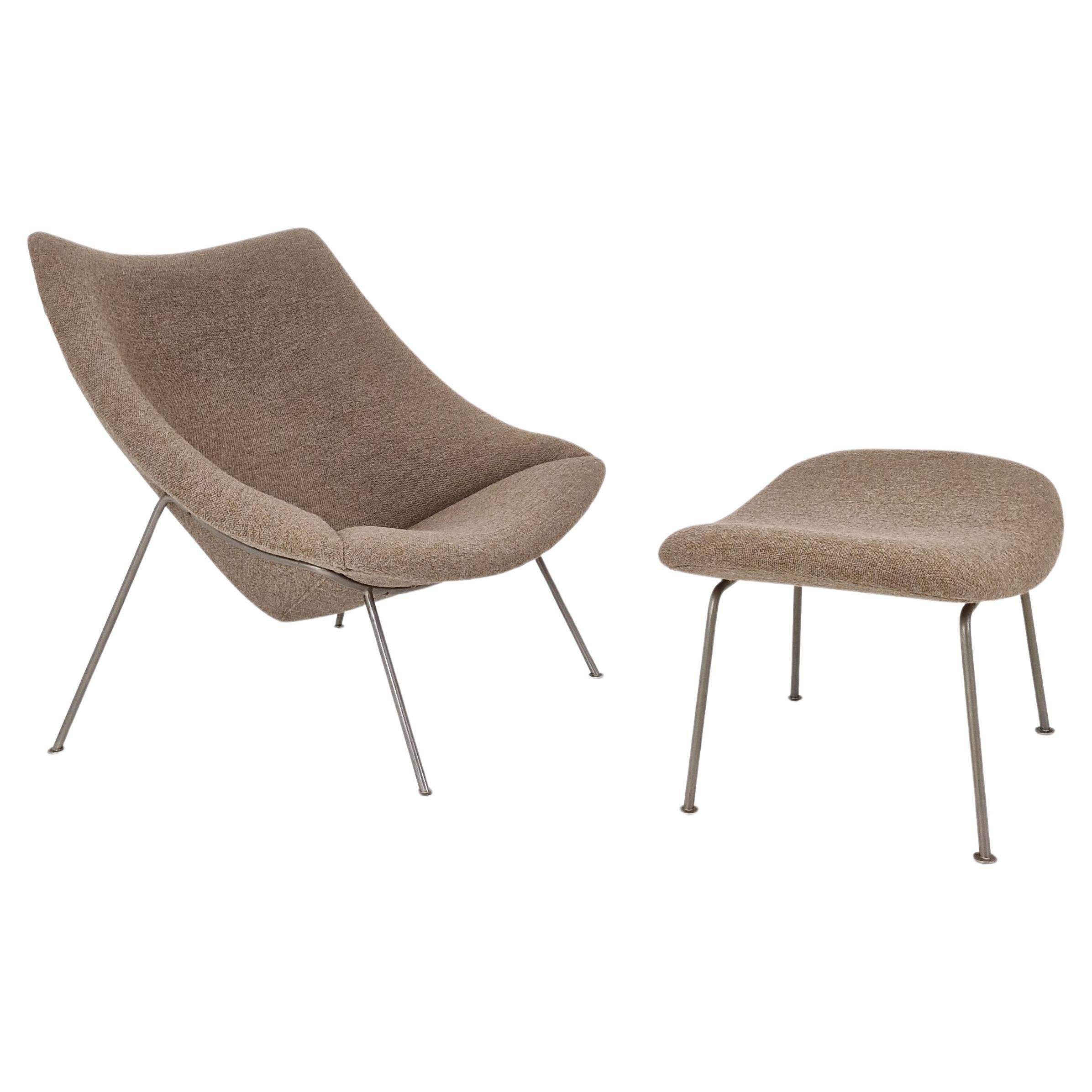 Oyster Chair with Ottoman by Pierre Paulin for Artifort, 1960s