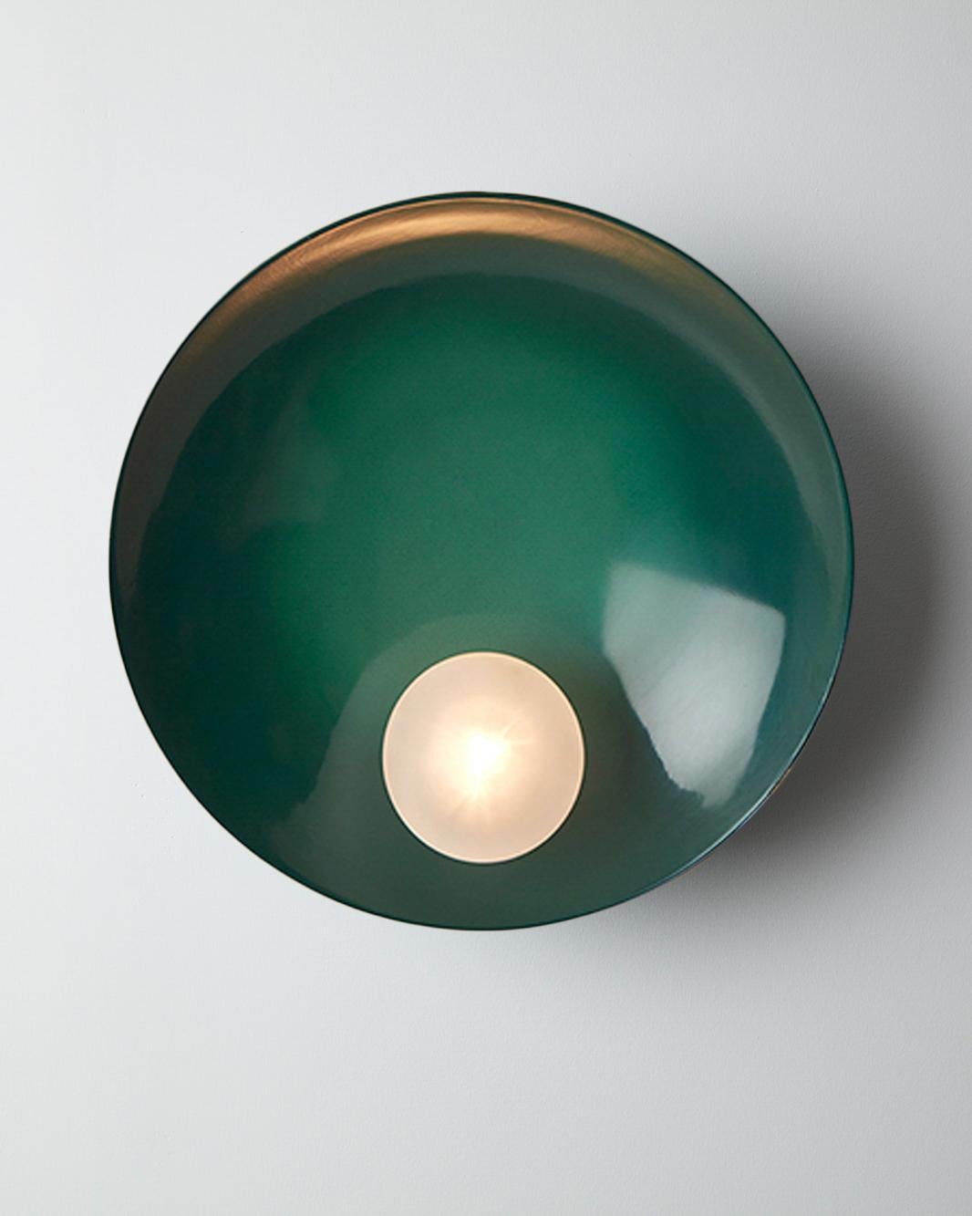 Oyster Emerald Green and Brushed Brass Ceiling Wall Mounted Lamp by Carla Baz
Dimensions: D 15 x W 40 x H 40 cm.
Materials: Brushed brass.
Weight: 3,5 kg.

Available in verdigris metal, brushed brass, copper or bronze finishes. Available in