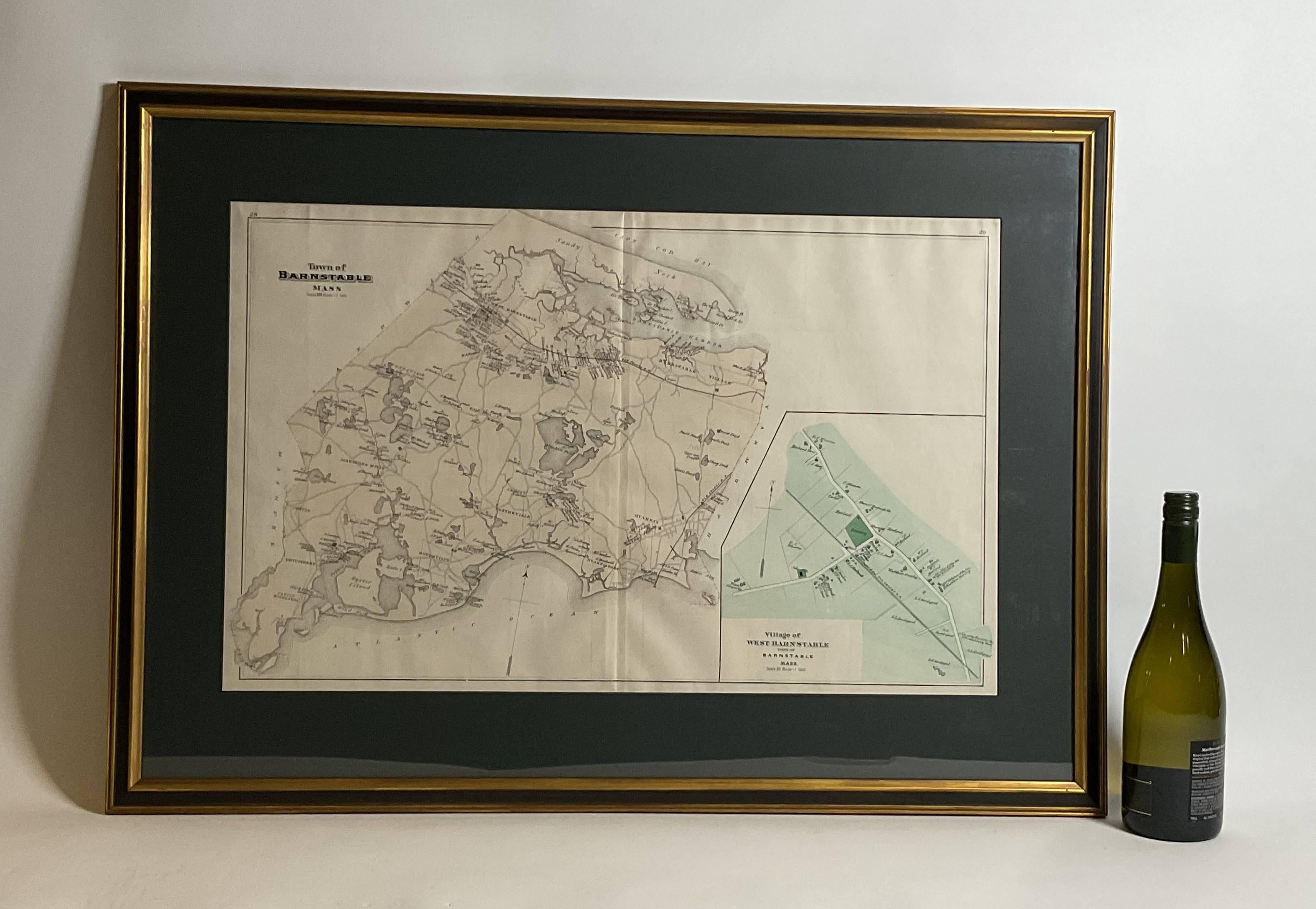 Austernhäfen Osterville Centerville Cotuit Sandy Neck Karte (Nordamerikanisch) im Angebot