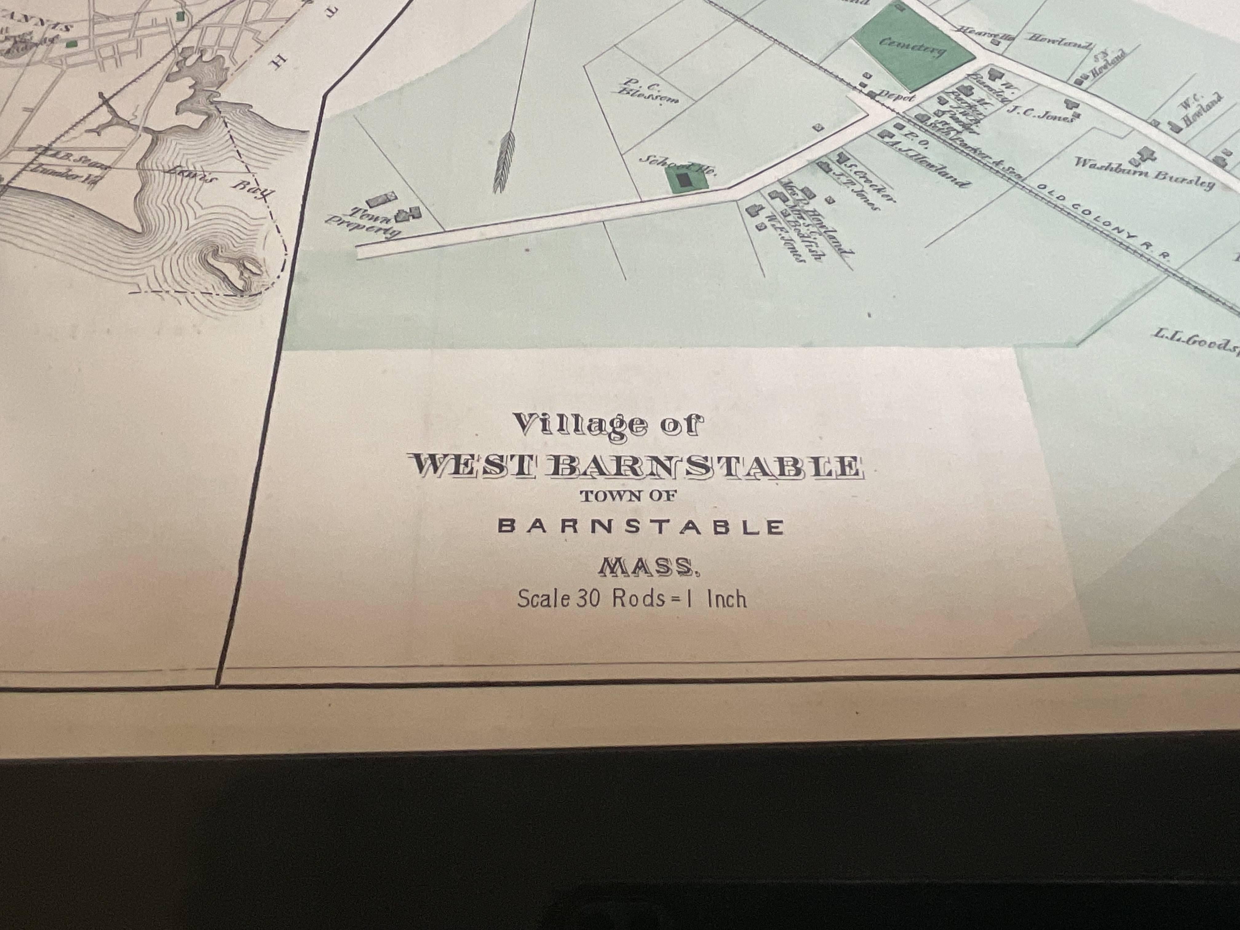 Austernhäfen Osterville Centerville Cotuit Sandy Neck Karte (Papier) im Angebot