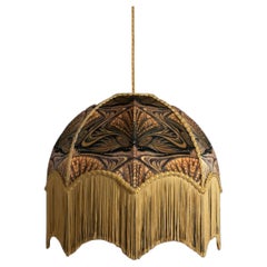 Oyster Lampshade with Fringing - Large (18")
