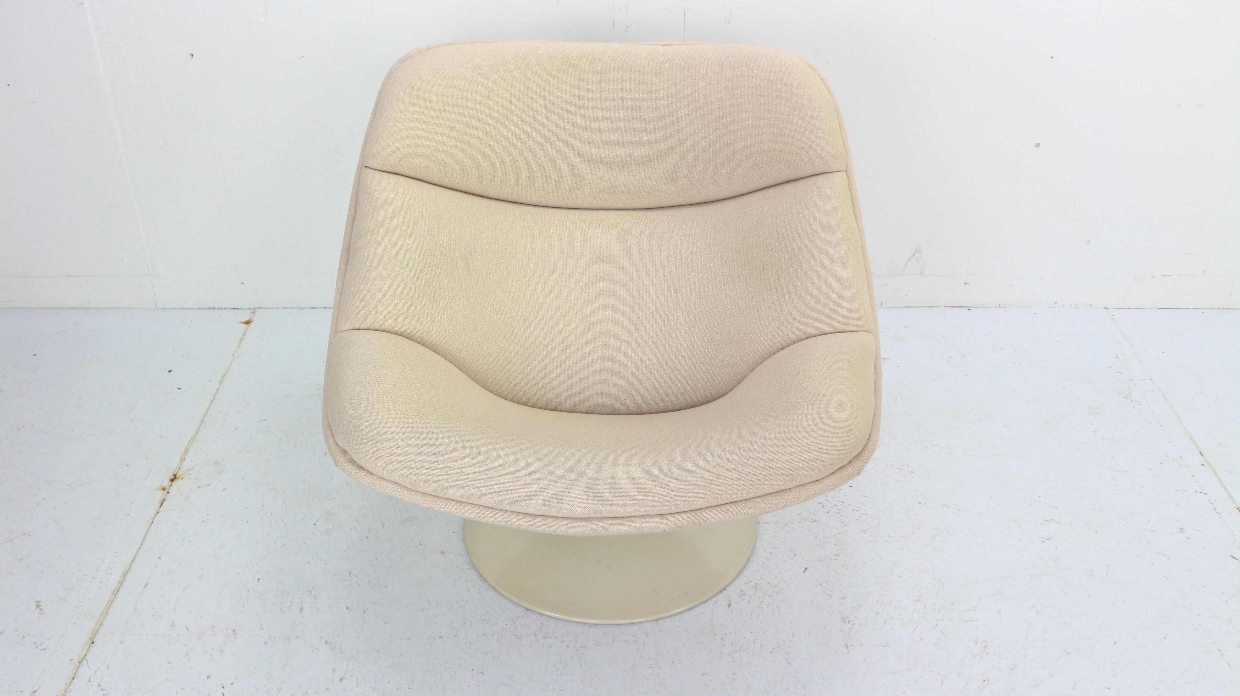 Mid-20th Century Oyster Lounge Chair By Pierre Paulin For Artifort #557 Model, 1960s Netherlands 
