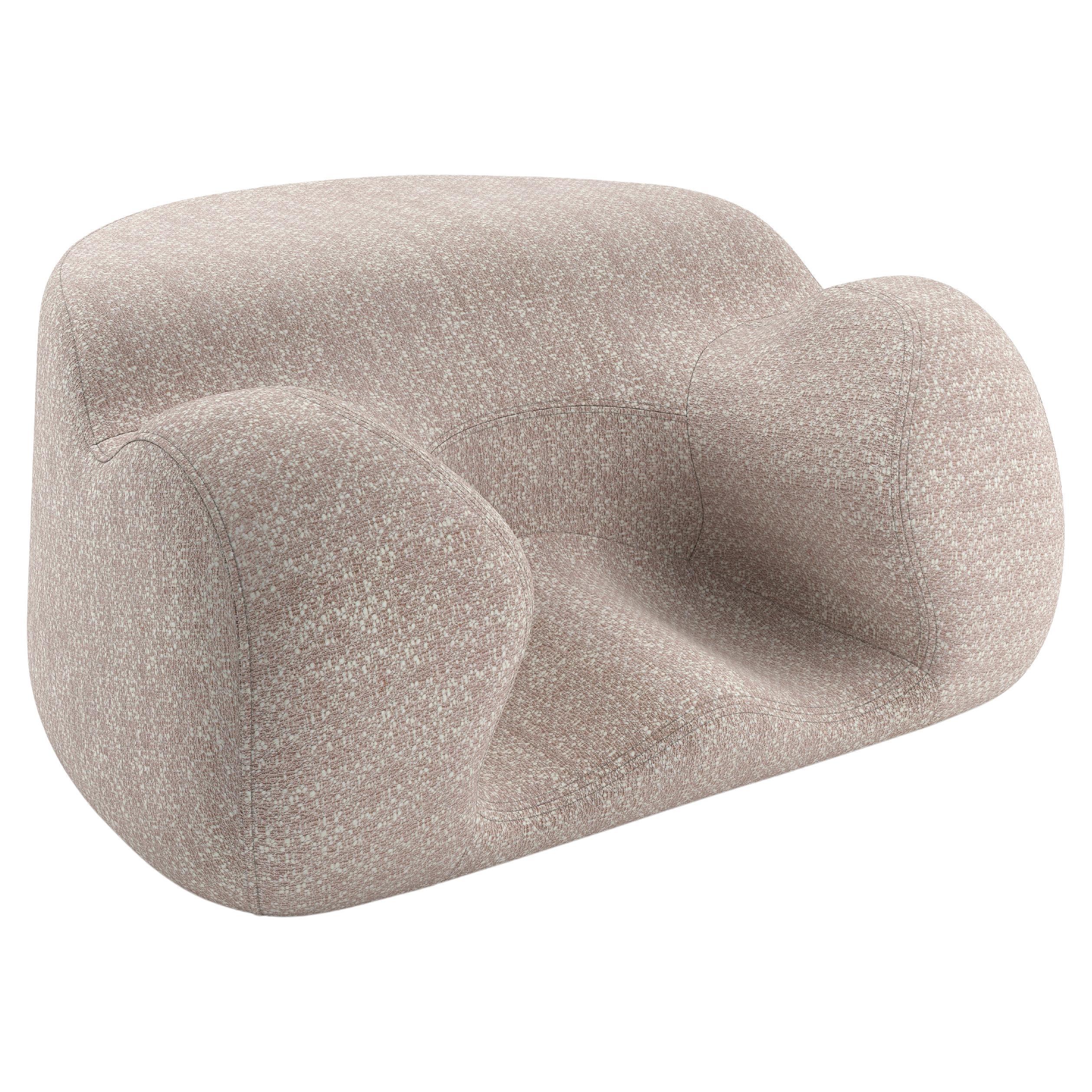 Oyster Wellness Seat Metaphores Boucle by Alex Muradian For Sale