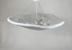 Oyster Pendant in Gypsum & Fiberglass by Brent Warr Studios
