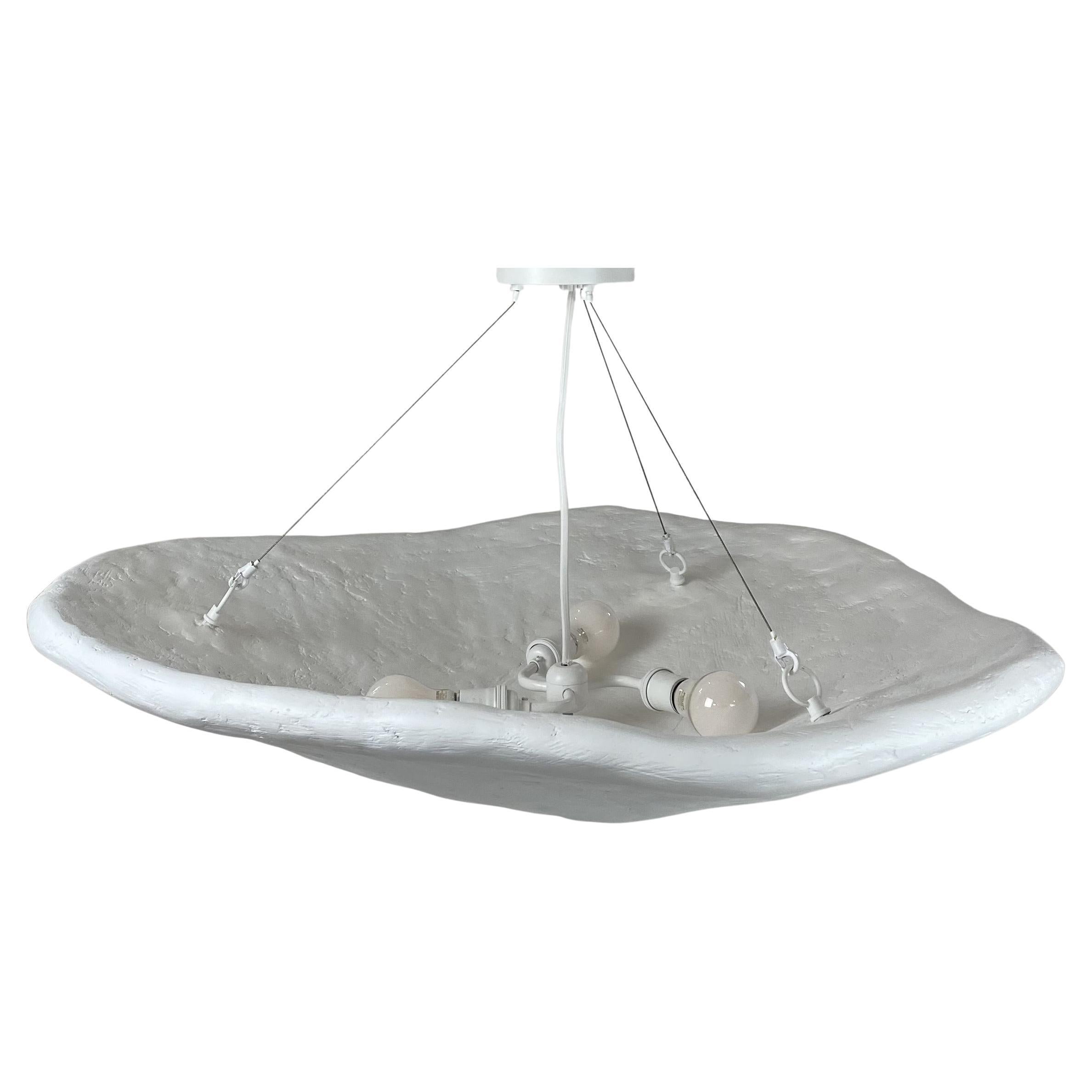 Oyster Pendant in Gypsum & Fiberglass by Brent Warr Studios For Sale