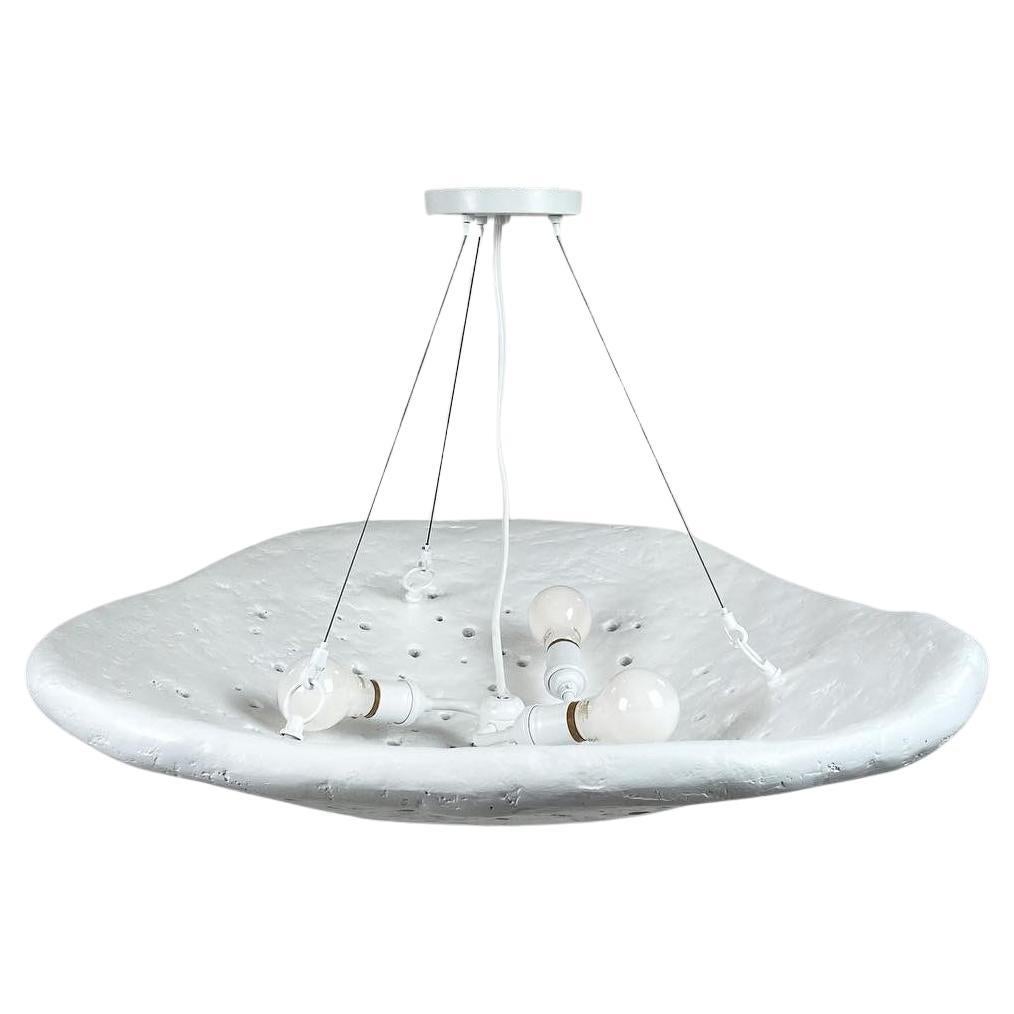 Oyster Pendant / Perforated in Gypsum & Fiberglass by Brent Warr Studios