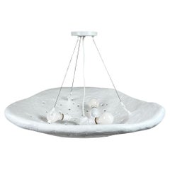 Oyster Pendant / Perforated in Gypsum & Fiberglass by Brent Warr Studios