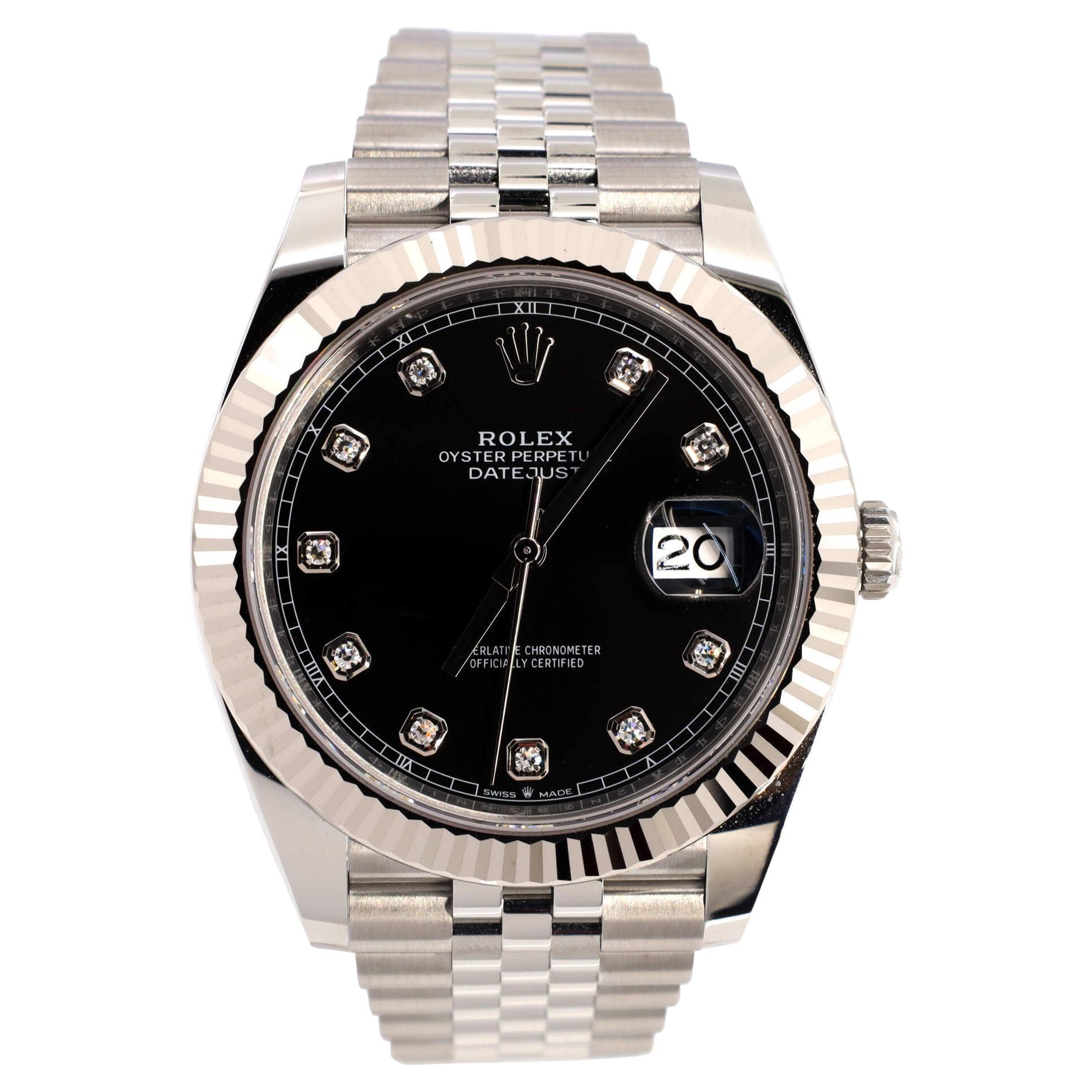 Oyster Perpetual Datejust Automatic Watch Stainless Steel and White Gold