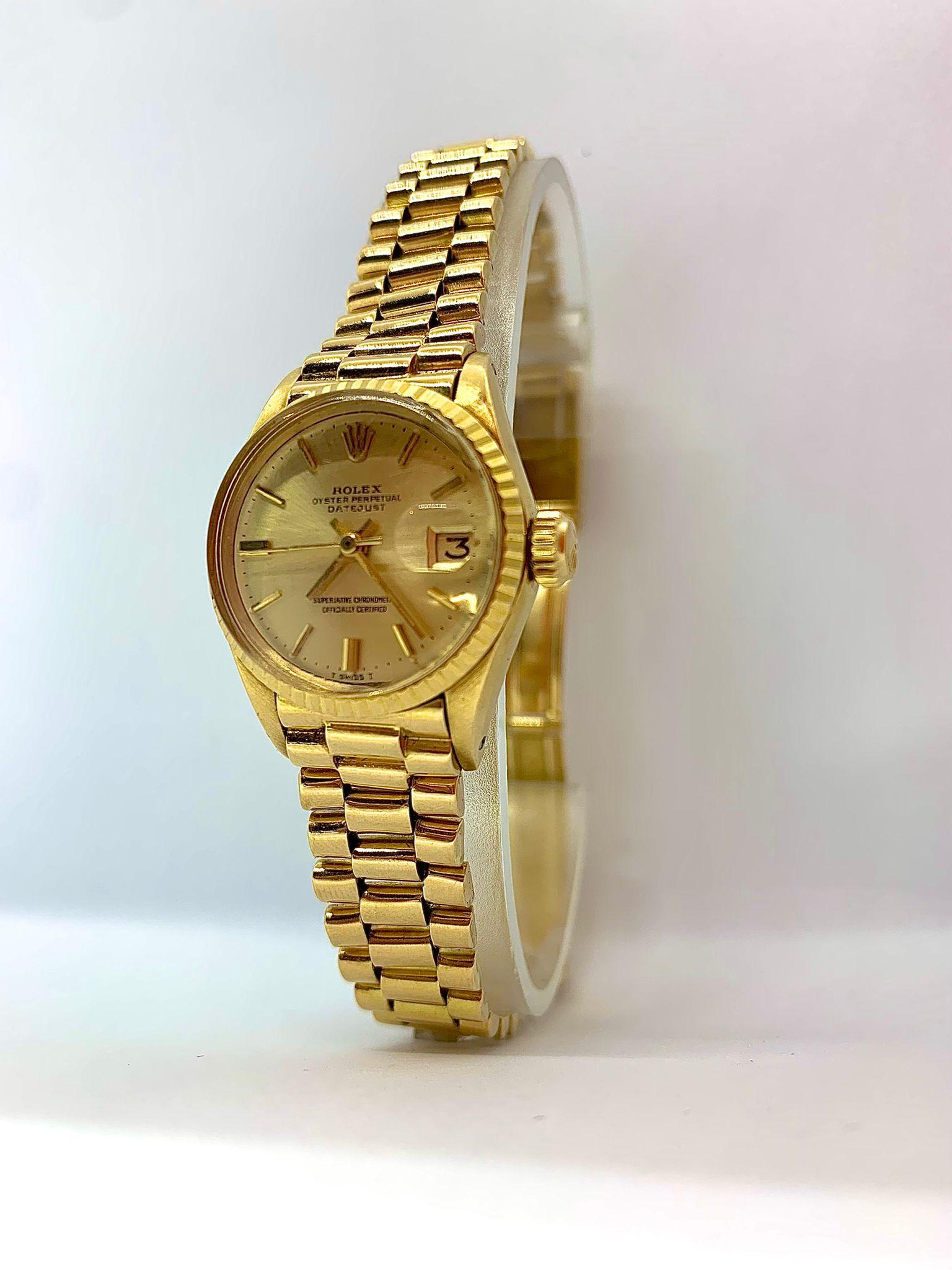 Fine XX secolo Orologio Oyster Perpetual Datejust in oro, Gioielli, anni '70