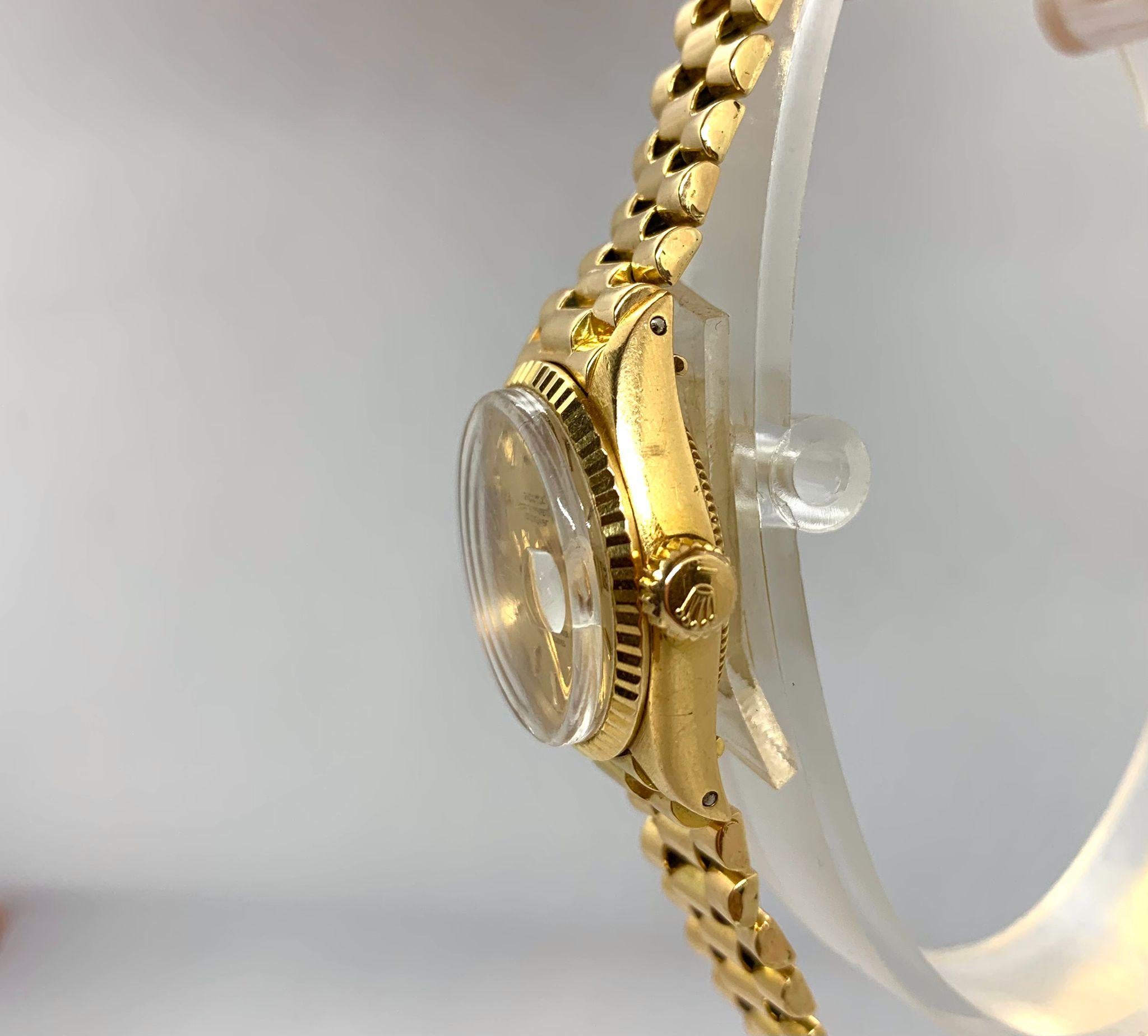 Montre Oyster Perpetual Datejust en or, bijouterie, années 70 en vente 5
