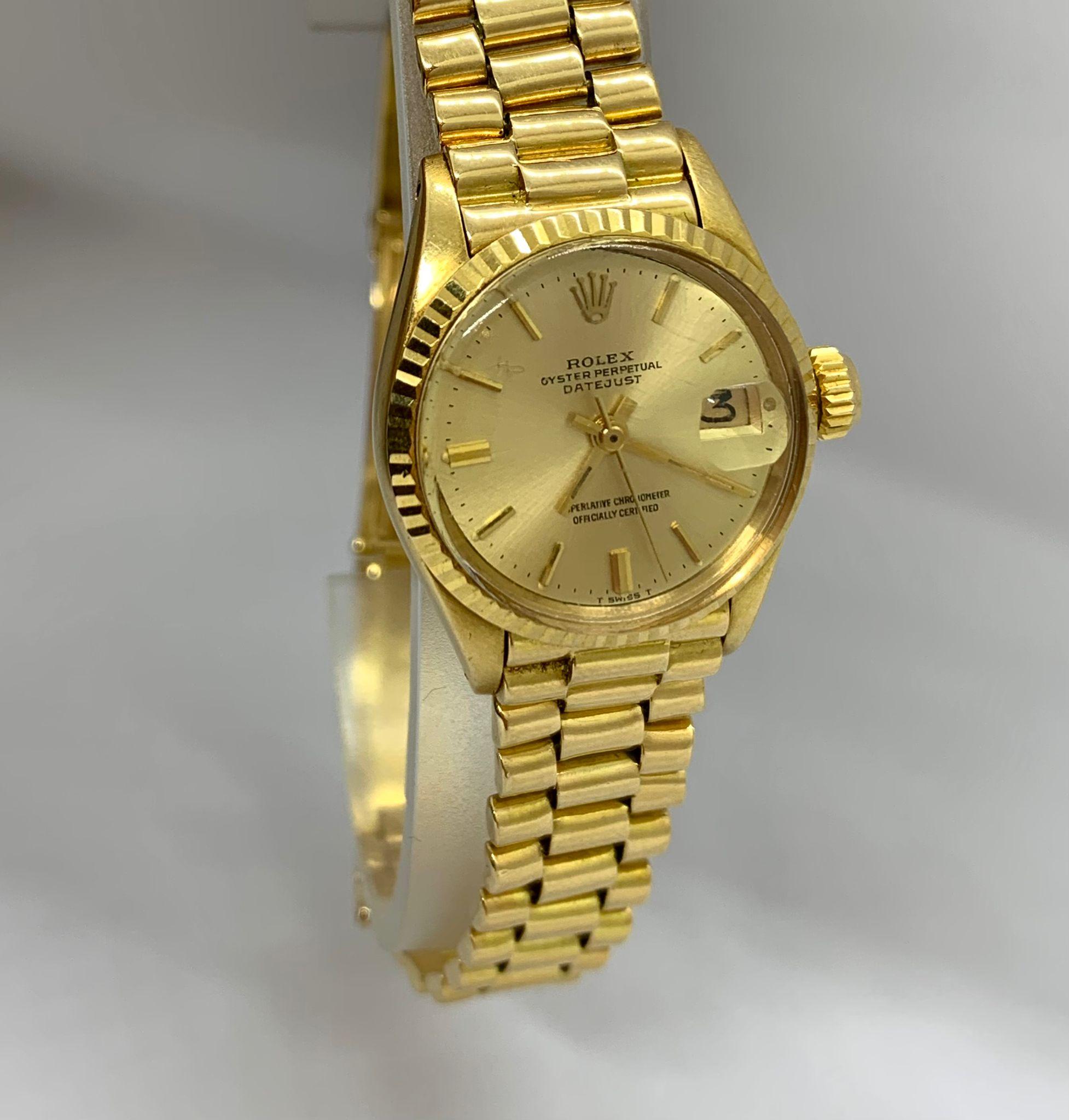 rolex oyster perpetual datejust gold
