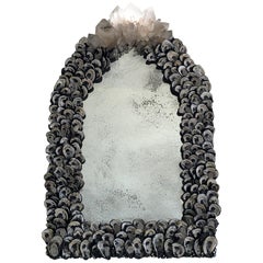 Oyster Shell and Quartz Crystal Wall Mirror