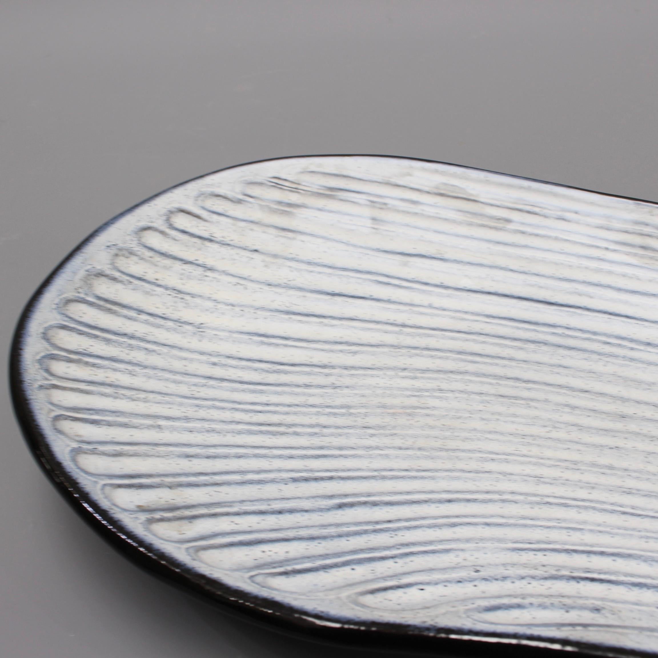 Oyster Shell Shaped Ceramic Tray by Marcel Guillot, circa 1960s 1