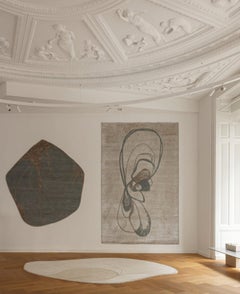 Tapis 'Oyster Tale' fait main par Linie Design, Watertopia, 205 cm, laine et lin