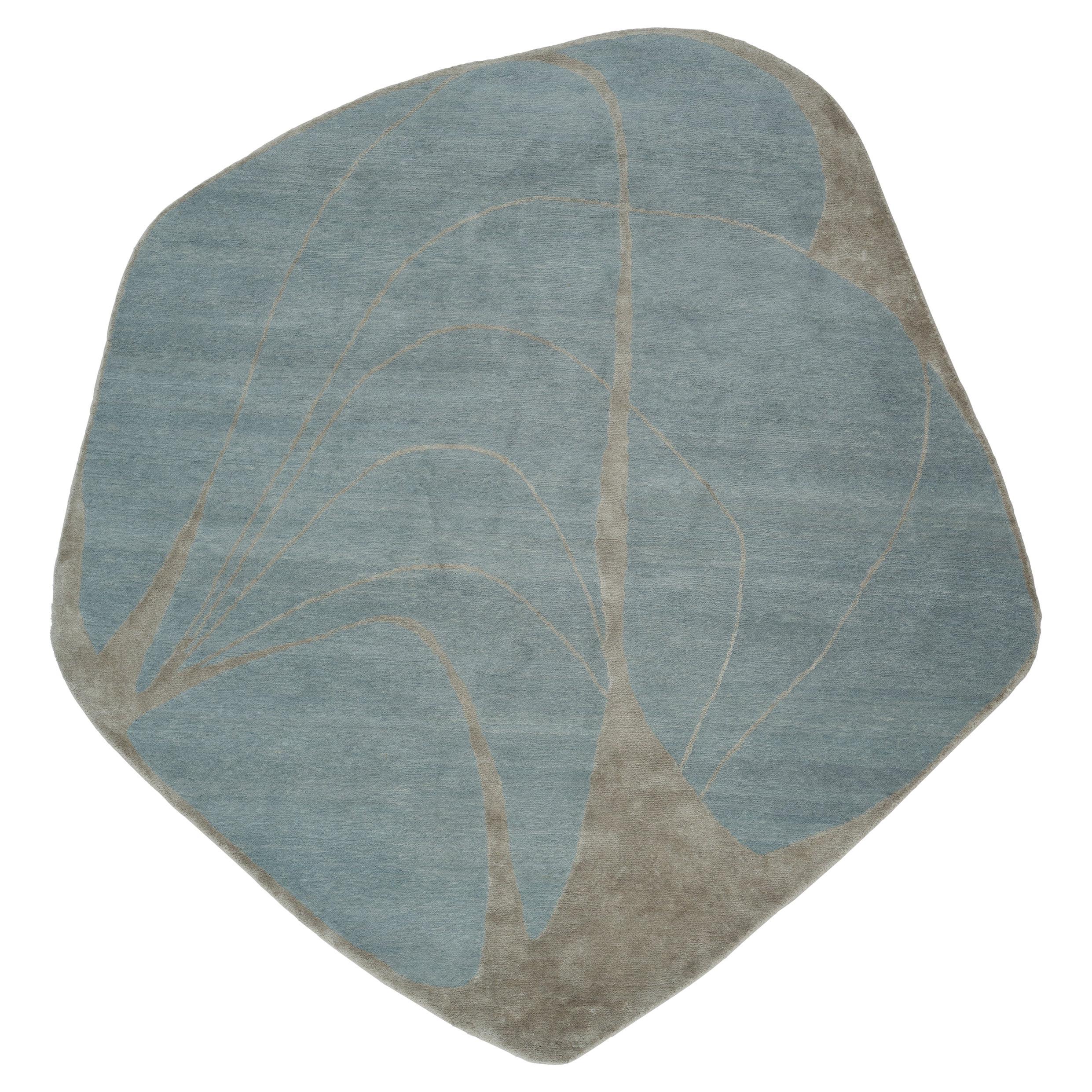 'Oyster Tale' Handmade Rug by Linie Design, Watertopia, 205 cm, Wool & Linen