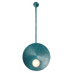 Oyster Verdigris Wall Mounted Lamp With Rod by Carla Baz