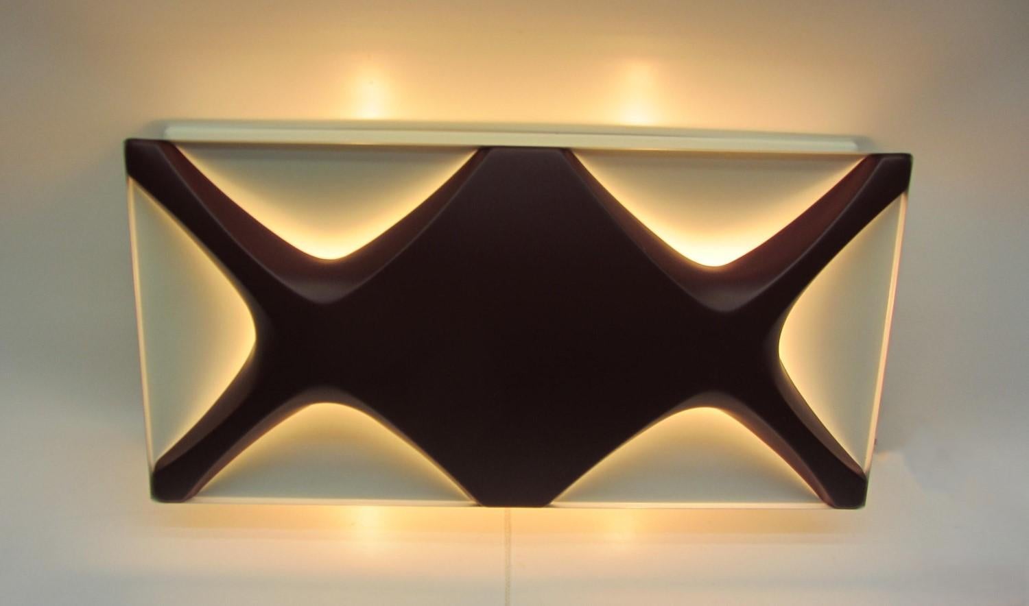 Lámpara de pared Oyster de Klaus Link para Heinz Neuhaus, 1970 Moderno de mediados de siglo en venta