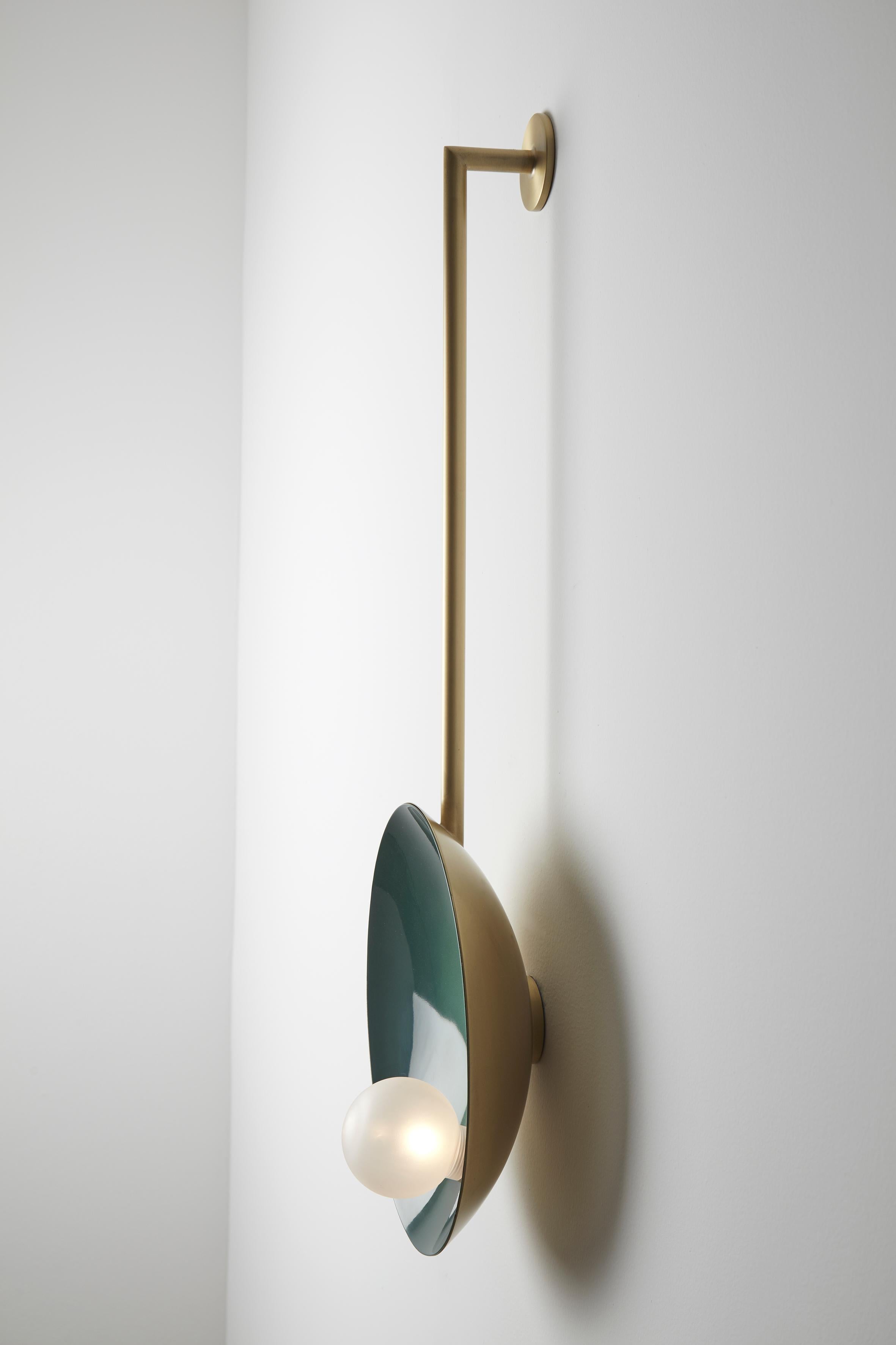 Austern-Wandleuchter in Smaragdgrün, Carla Baz (Moderne)