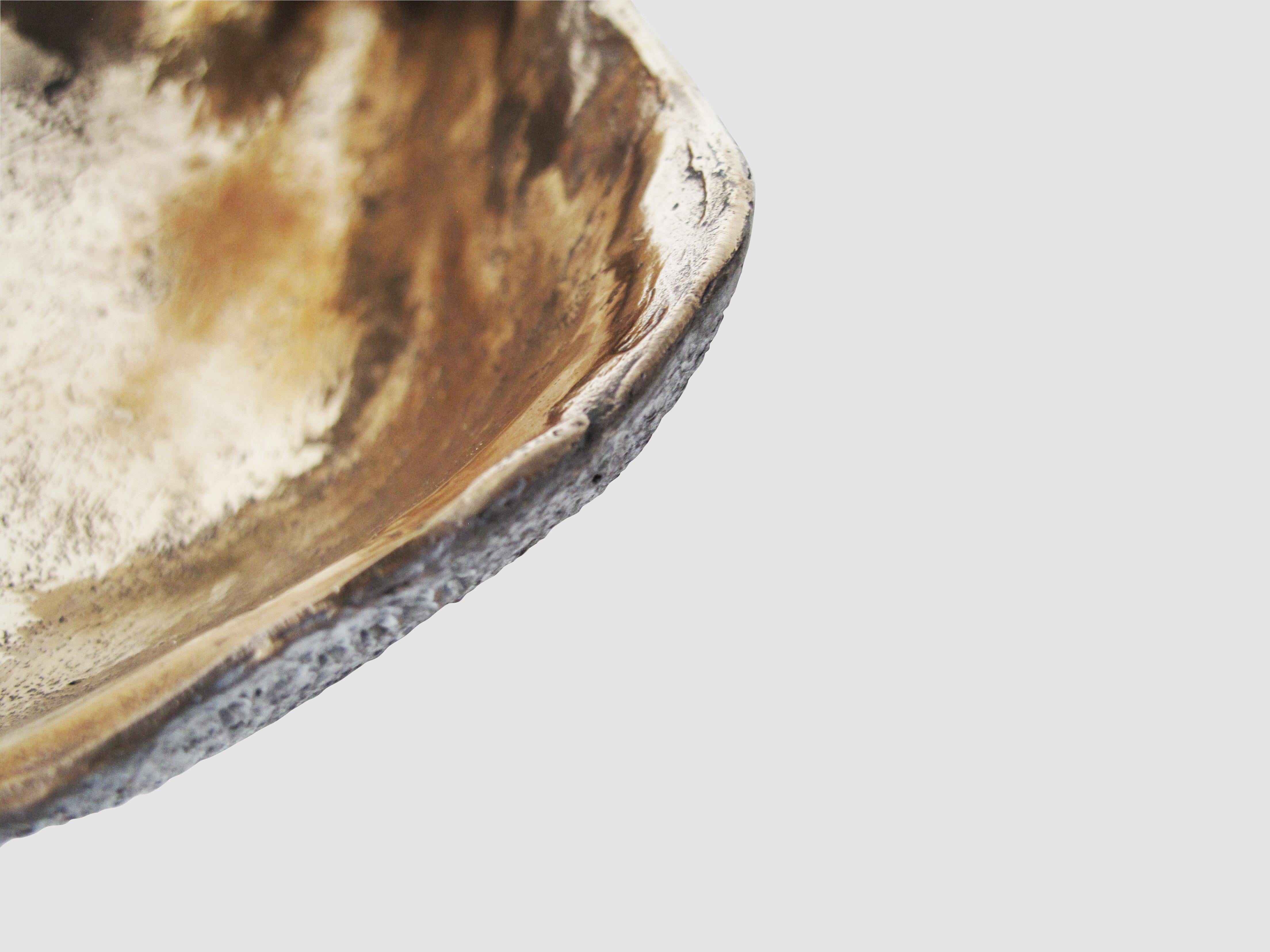Contemporary Oyster, White / Massive Handcasted Bronze Decorative Piece / Paper Weight For Sale
