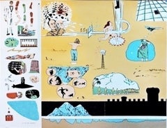 Eddie (Sylvie's Brother) in the Desert (celebrated 1960s silkscreen) Signed/N