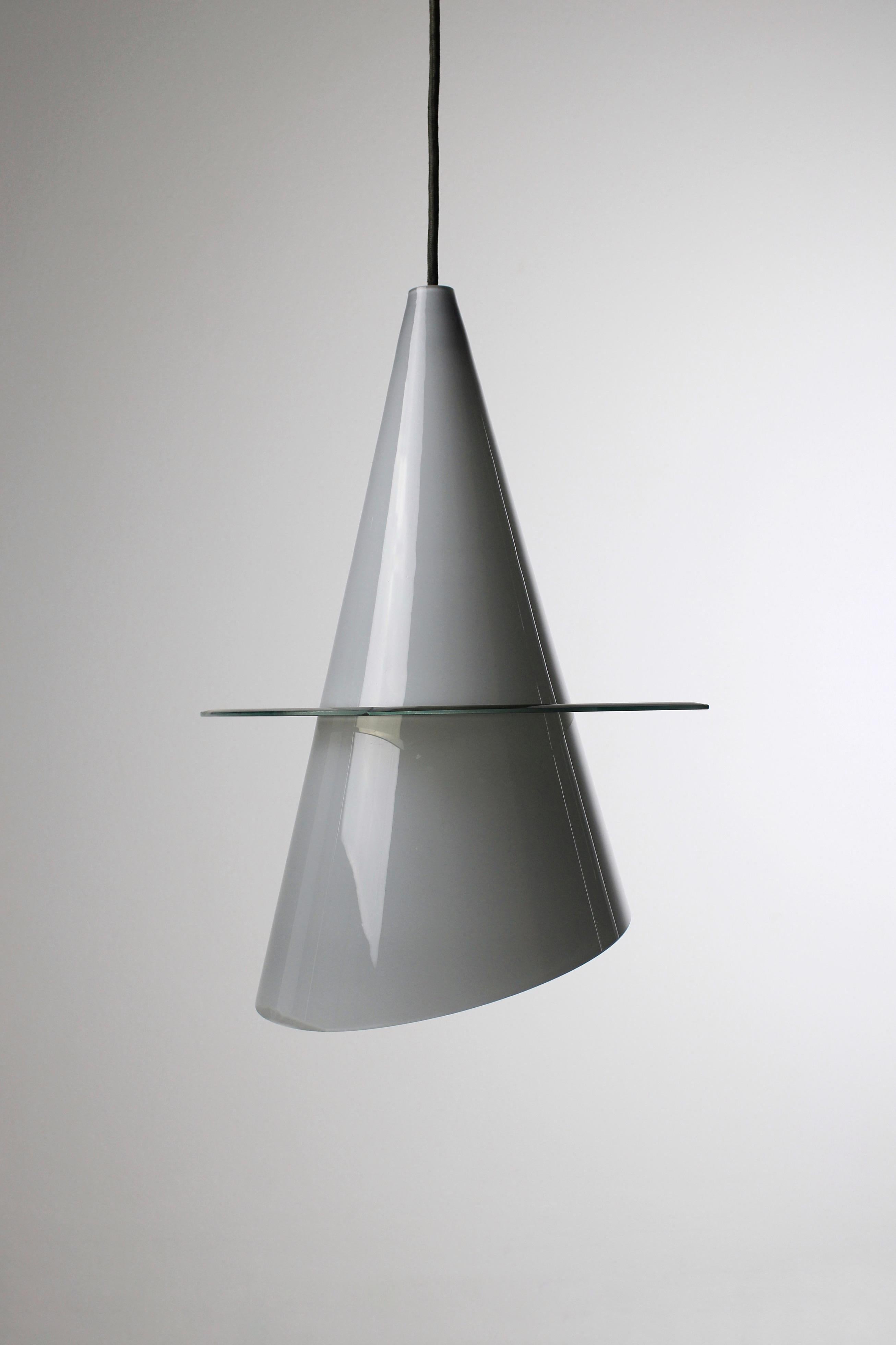 Italian OZ pendant lamp by Daniele Puppa & Franco Raggi for Fontana Arte, 1980 For Sale
