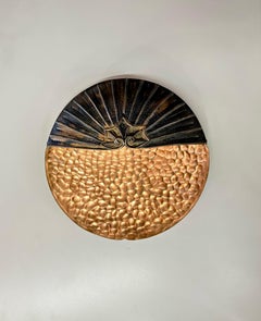 OZANA Hand-Hammered Copper Wall Sconce, Contemporary Sculptural Lighting
