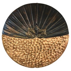 OZANA Applique murale en cuivre martelé à la main, luminaire sculptural contemporain