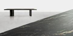 Ozark, rectangular table, Belvedere marble, Black Ash, Dainelli for Somaschini