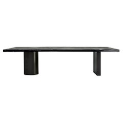 Ozark, rectangular table, Belvedere marble, Black Ash, Dainelli for Somaschini