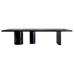 Ozark, rectangular table, differentiated bases, Dainelli Studio for Somaschini