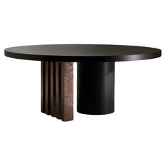 Ozark, Round table with differentiated bases, Dainelli Studio for Somaschini
