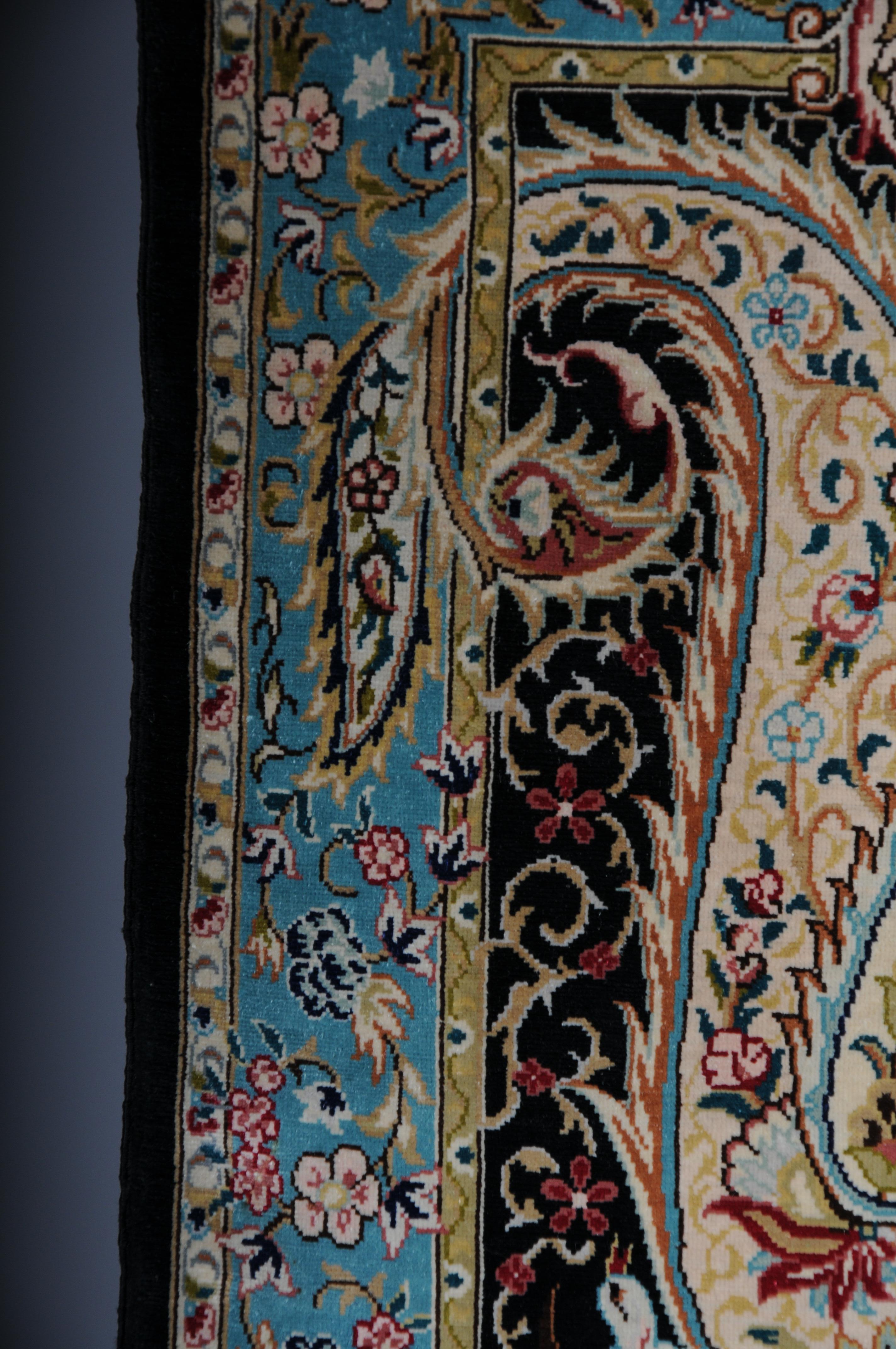 Ozipek silk carpet/tapestry Hereke signed, 20th Century In Good Condition In Berlin, DE