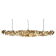 Ozone Linear Chandelier in Gold Anodized Aluminum by David D’Imperio